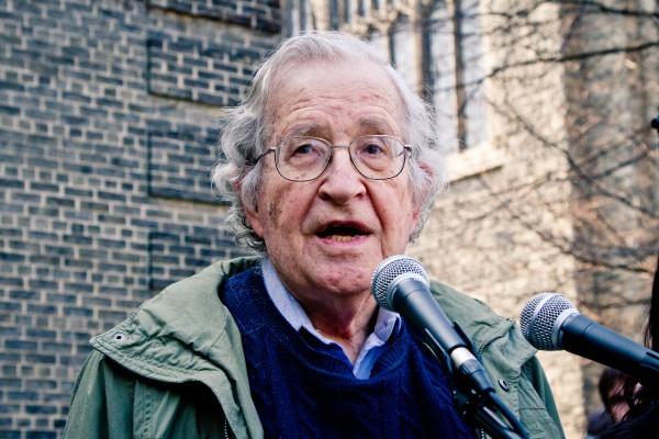 Noam Chomsky in Toronto, 2011. Photo by Andrew Rusk, CC BY 2.0