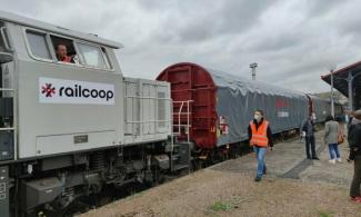 Railcoop train car.