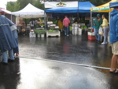 The toll of steady rain on the Columbia City Farmers' Market Columbia City Farmers' Market