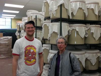 Sam Dibble of the Artisan Beverage Co-operative and Maggie Cohn of CFNE