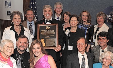 My Induction into the Cooperative Hall of Fame in 2010 at the National Press Club, Washington DC. Photo taken with my wonderful family and good friends.