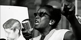 Ella Jo Baker at the mic.