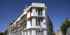 Entrepatios, pictured here, is the first eco-social housing cooperative in Madrid. Credit: Álvaro Minguito