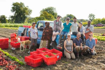 The Digger’s Mirth Collective Farm team. (Photo courtesy of <a data-cke-saved-href="https://www.intervale.org/diggers-mirth-collective-farm/" href="https://www.intervale.org/diggers-mirth-collective-farm/" target="_blank">The Intervale Center</a>)