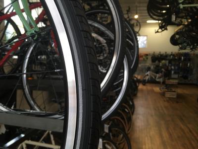 Bikes line the walls at The Hub’s Cedar Ave. location near the University of Minnesota’s West Bank -- Nick Scheffler / Workday MN