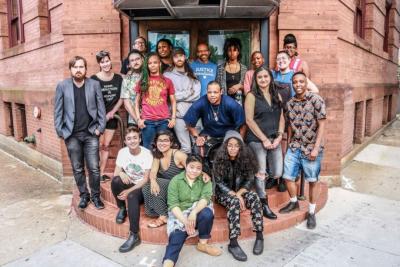 The worker-owners of Red Emma's, a worker cooperative bookstore, cafe, and event space, soon to move into a new, larger location in Baltimore's Mt. Vernon neighborhood, where the business first opened in 2003. (Photo courtesy of Red Emma's)